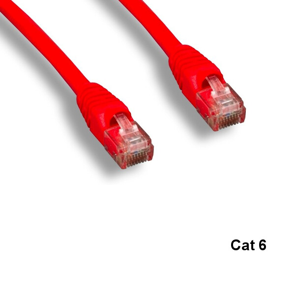 Kentek Red 10ft Cat6 UTP Patch Cord 24AWG 550MHz RJ45 Router Network Internet