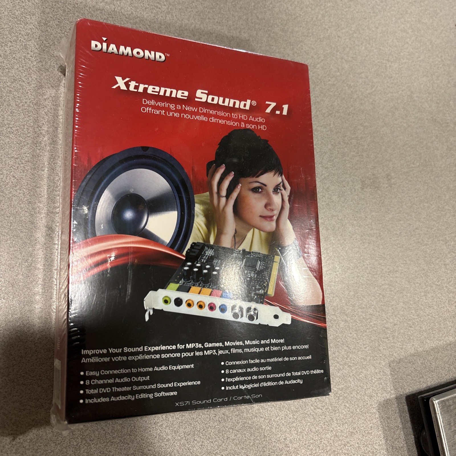 Diamond Xtreme Sound 7.1 Bit Sound Card Enhanced Audio Games Music NEW