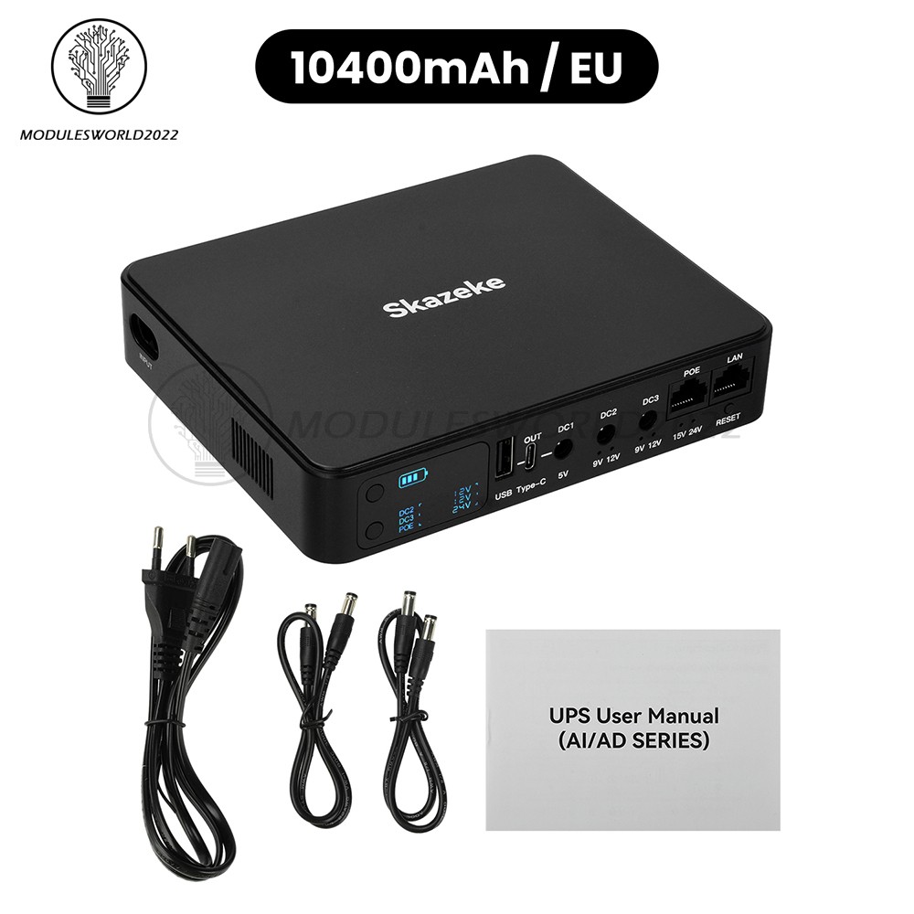 AD2P UPS Uninterruptible Power Supply Router Wifi Modem Emergency Battery Backup
