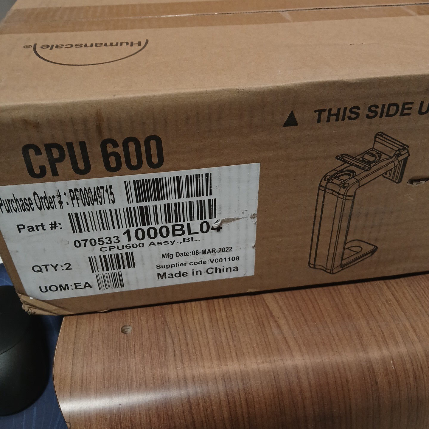 Humanscale CPU 600 Pair Of Under Desk PC Holders Sealed