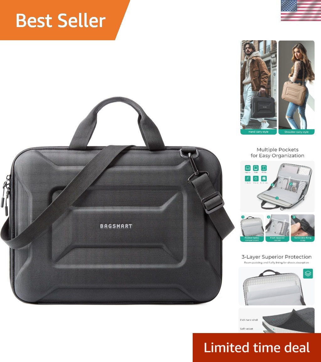 15.6-16 inch Laptop Computer Case with Strap,Shockproof Waterproof Laptop Bag...