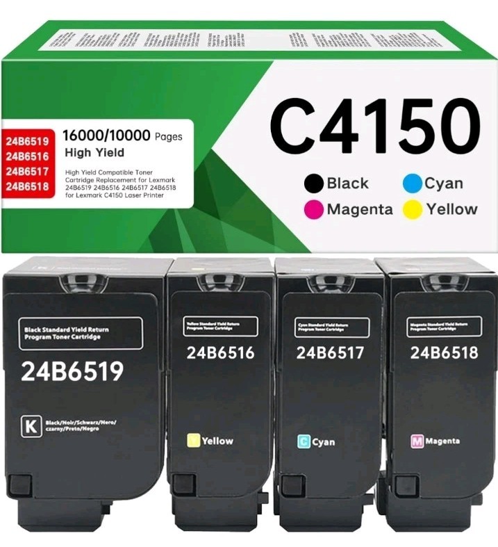 C4150 Extra High Yield Toner Cartridge (BK: 16000 Pages CMY:10000 Pages)...