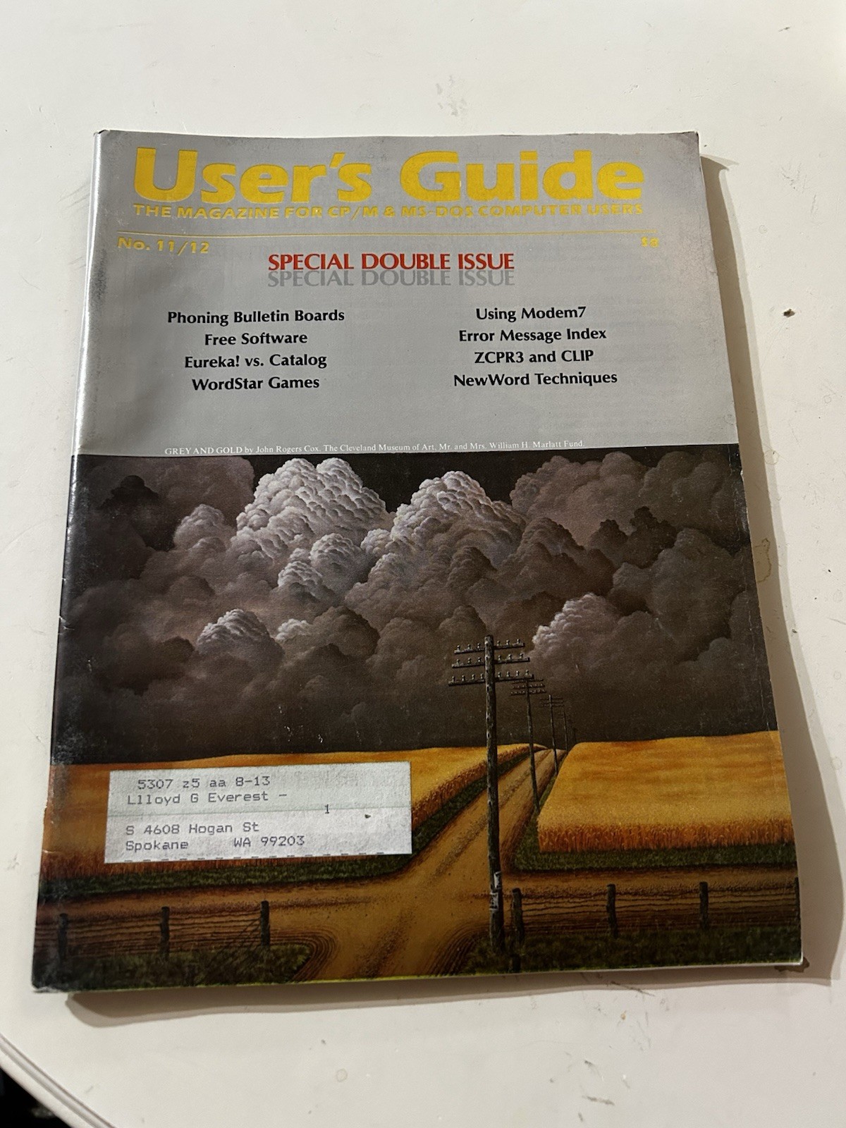 Vintage User’s Guide No 11/12 CP/M MS-DOS Bulletin Boards Modem7 Double Issue