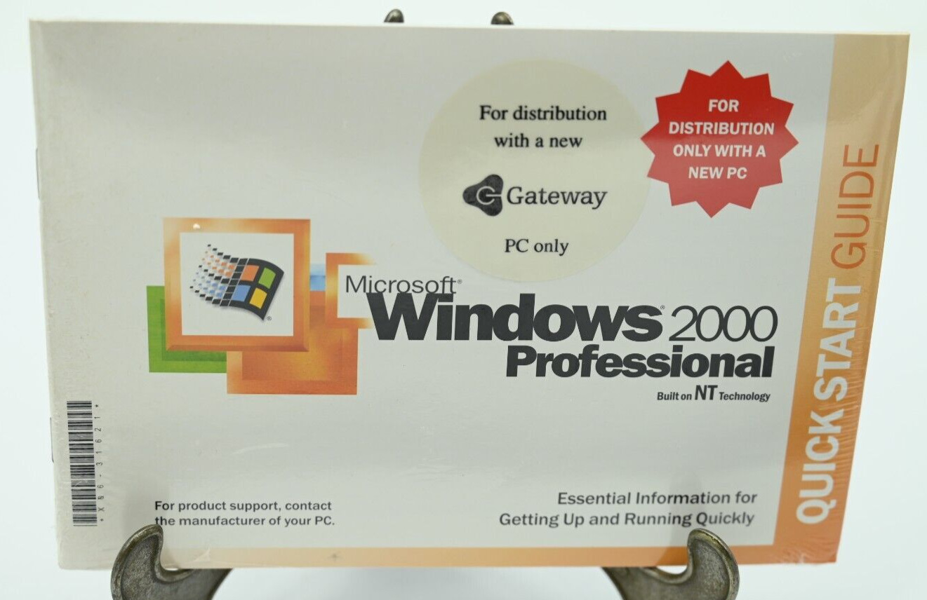 Microsoft Windows 2000 Professional OS (NEW in Original Shrink Wrap) For Gateway