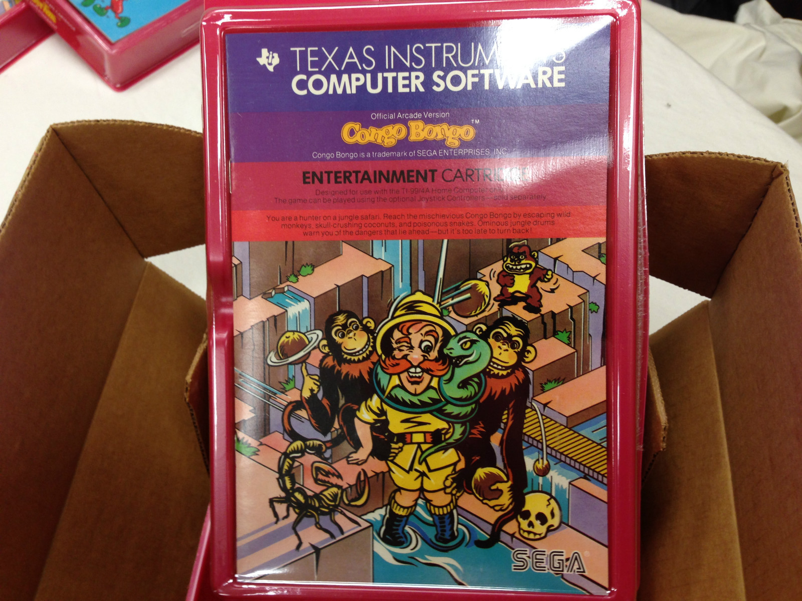 CONGO BONGO video game Texas Instruments TI 99/4a Computer - NEW FRESH CASE -NIB