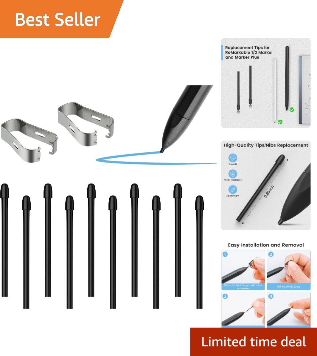 10PCS  Replacement Tips for Remarkable 1/2 Marker Plus Stylus in Black