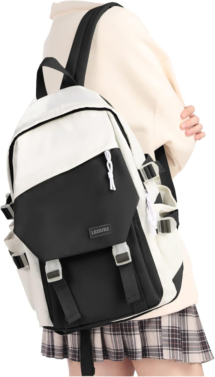 Black Backpack for School small backpack for women aesthetic college backpack