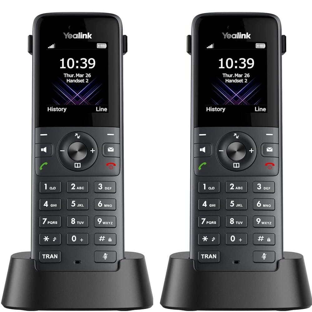 2 Yealink W73H IP DECT Addtl Cordless Expansion Handset for W60B W70B W80B W90B