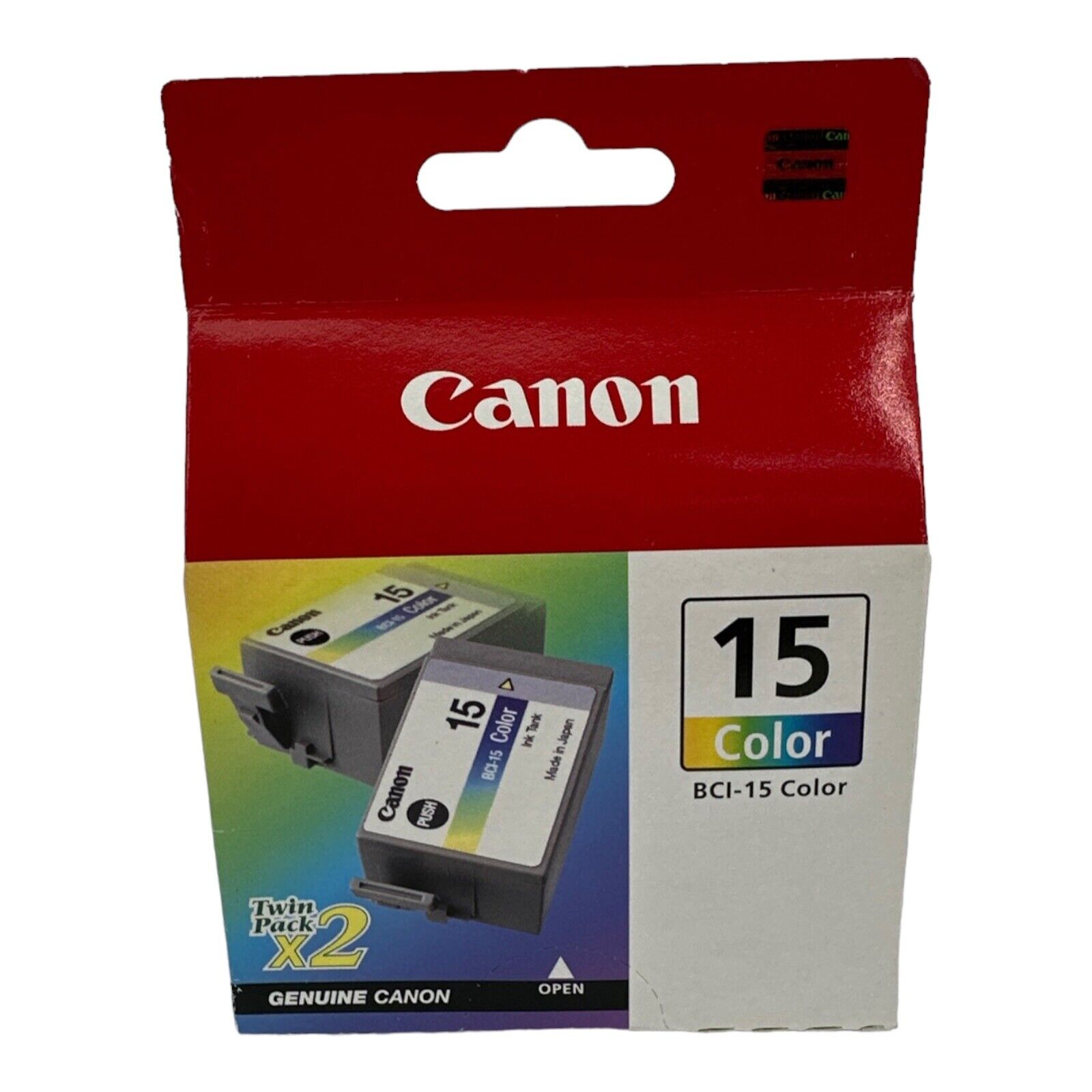 Genuine Canon 15 Color Ink Cartridge 2 Pack BCI-15 Color Twin Pack