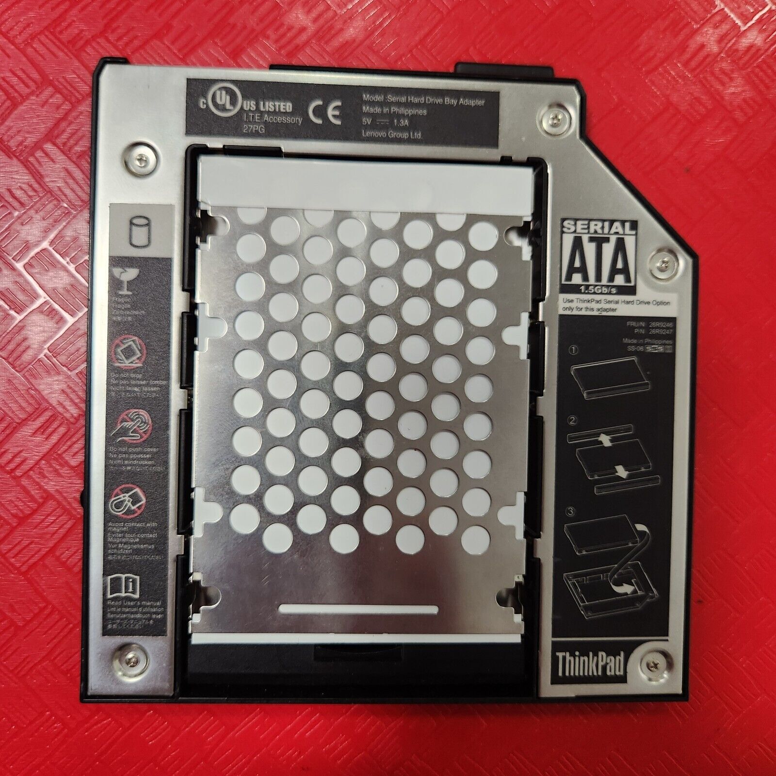 IBM Lenovo Thinkpad Serial ATA 1.5Gb HARD DRIVE Bay Adapter FRU 26R9246/26R9247