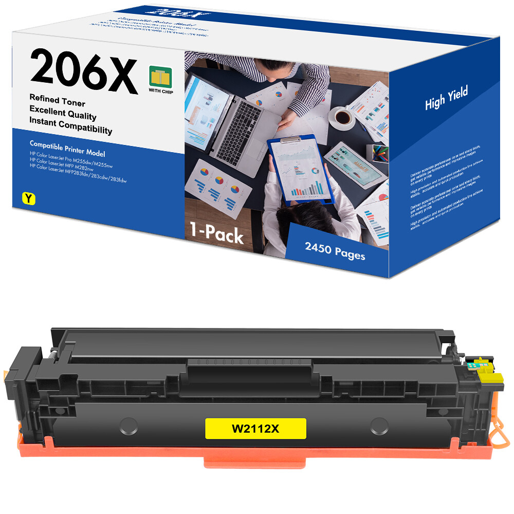 W2110A Fits For HP 206A 206X Toner Cartridge W2110X MFP M283cdw M255dw Lot