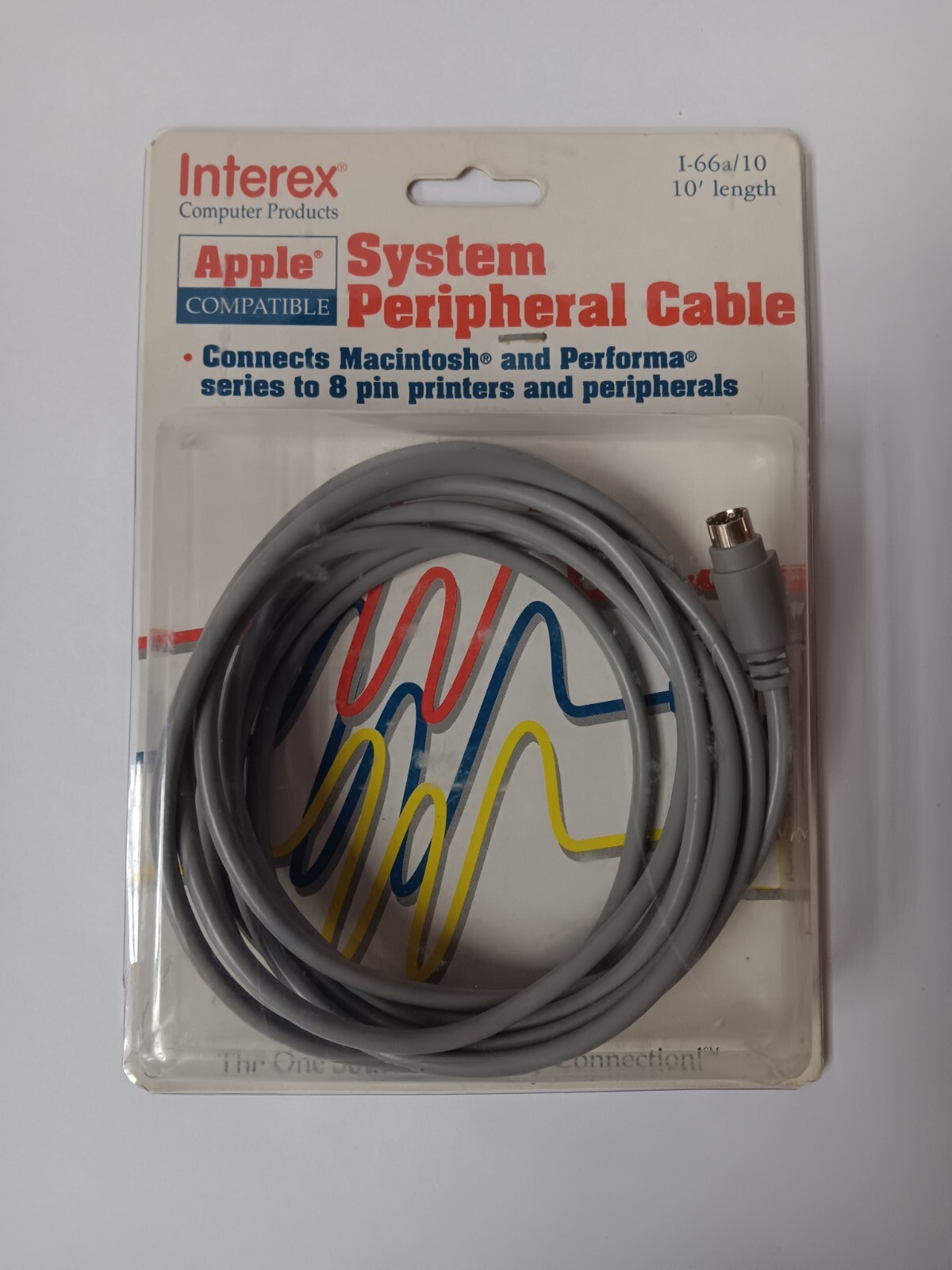 Interex 10' System Peripheral Cable, 8 Pin, I-66a/10, Apple/Macintosh - Works