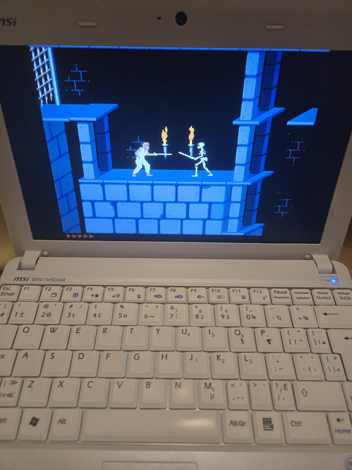 Vintage Netbook MSI Wind U 100 Rare White for retro gaming