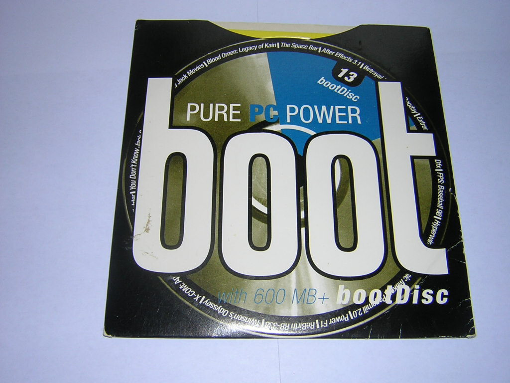 Vintage Boot Magazine BootDisc 13 with Game Demos, Utilties, More (1997)