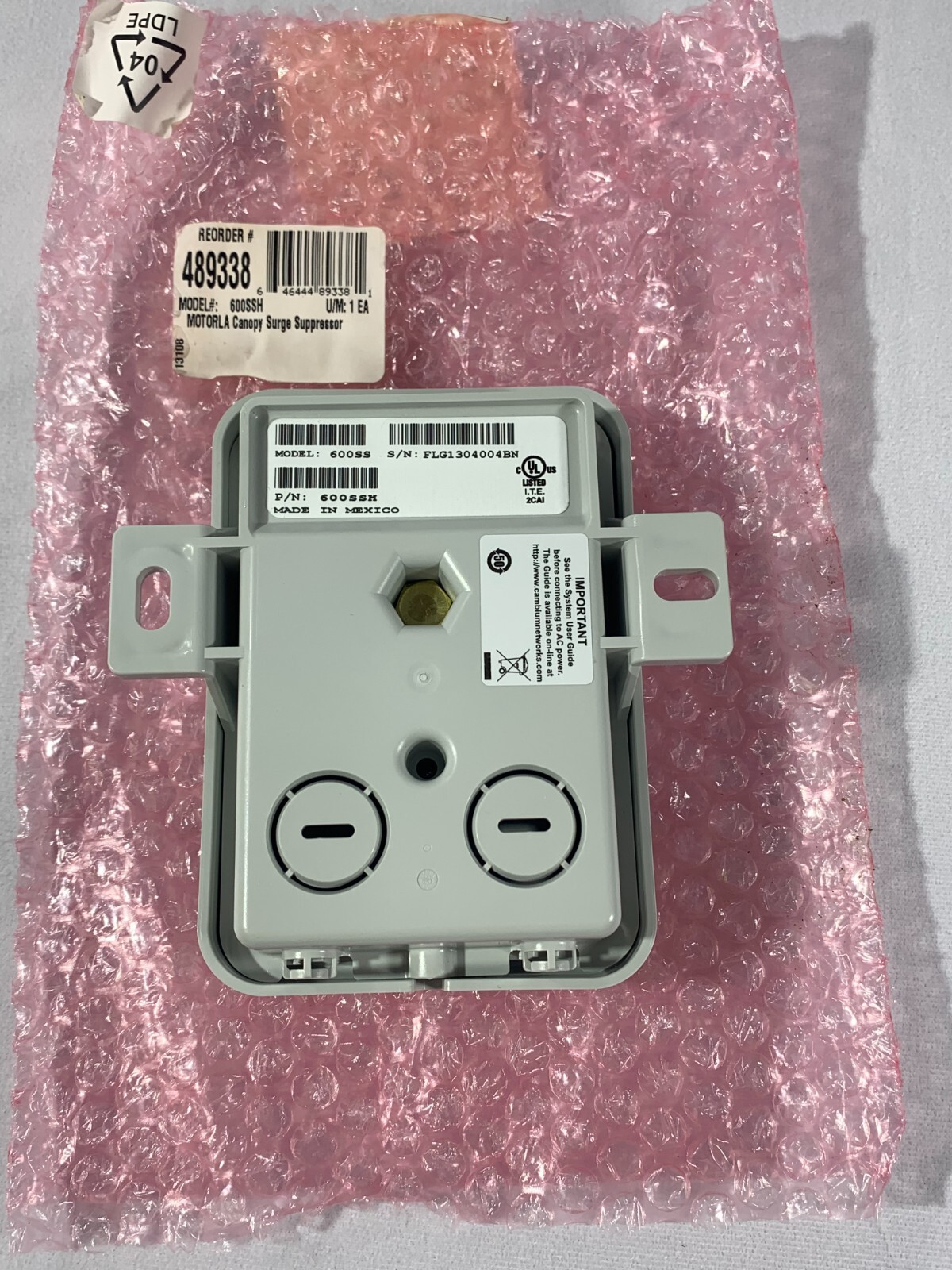 NEW Cambium Networks 600SSH Surge Suppressor, Universal Ethernet