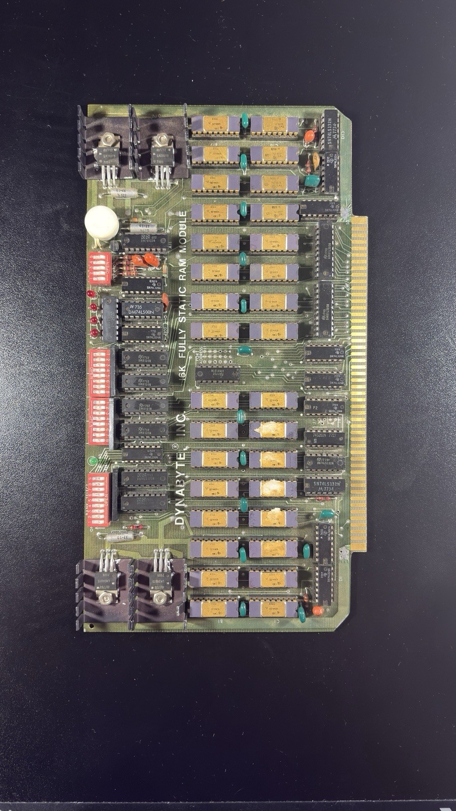 Dynabyte Inc. 16K 8080 Static RAM Module Vintage Computer Circuit Board