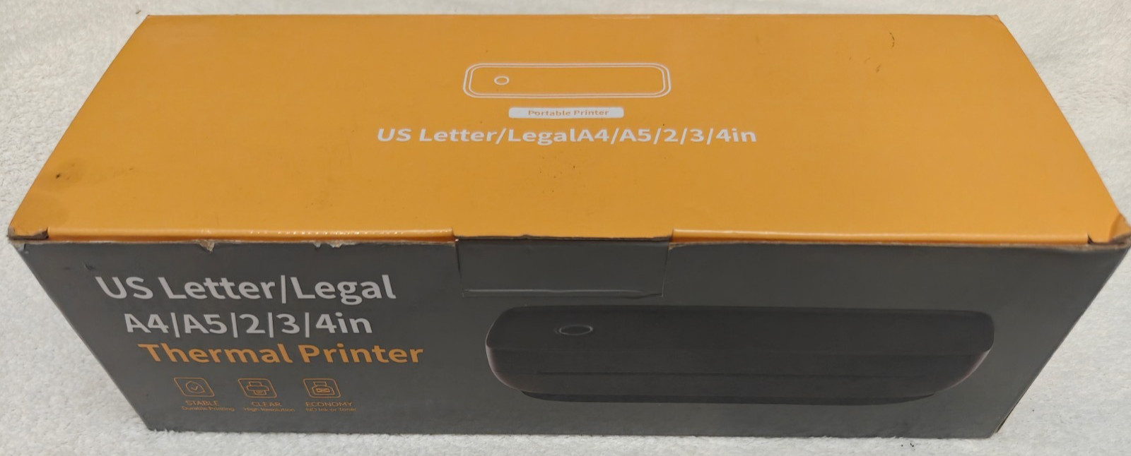 US Letter/Legal A4/A5/2/3/4in Thermal Printer - open box