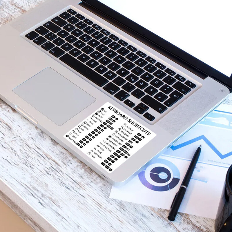 Reference Keyboard Shortcut Sticker Adhesive For PC Laptop Desktop Shortcut