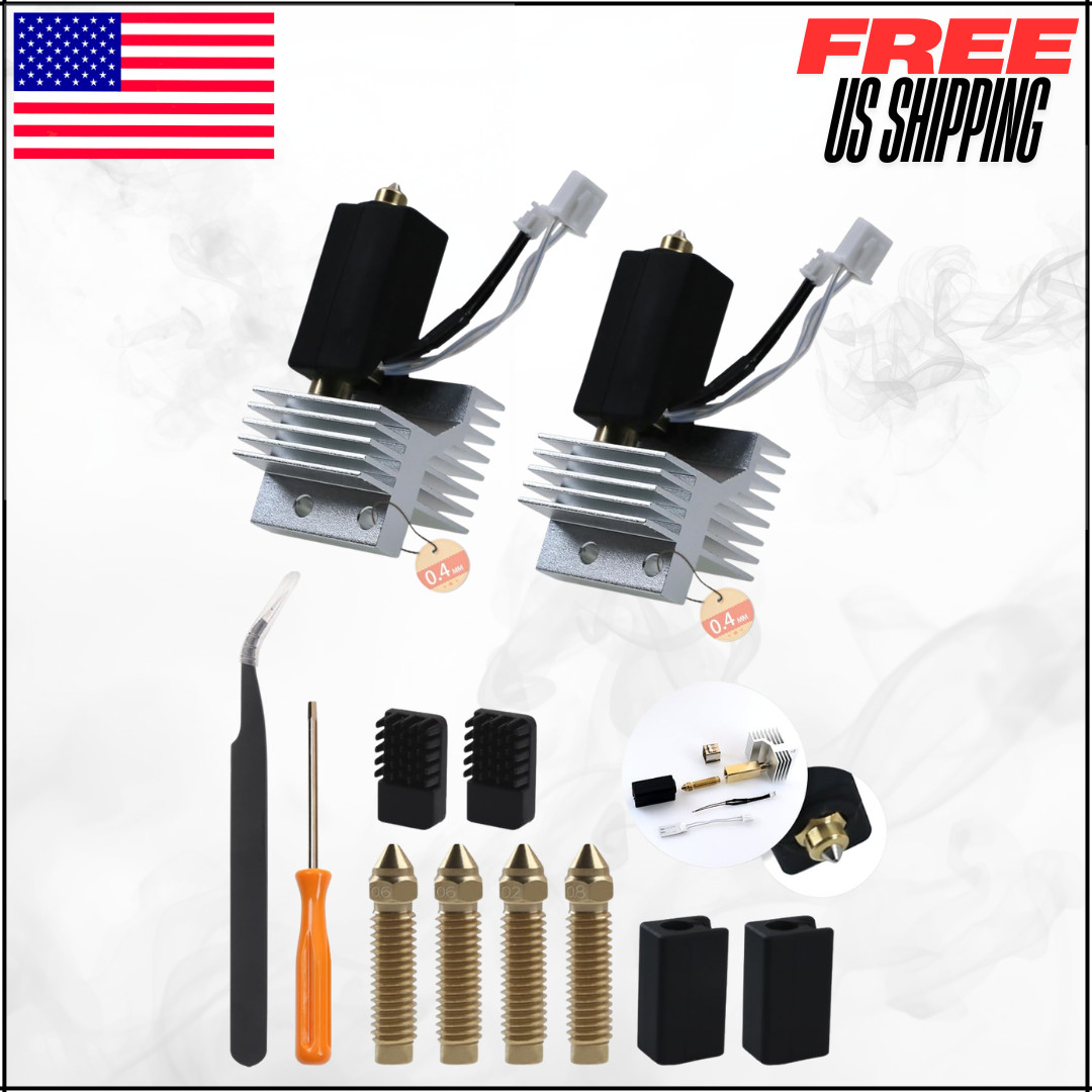 Upgrade Ceramic Hotend For Elegoo Centauri Carbon Hardened Steel Brass Kit 2PK