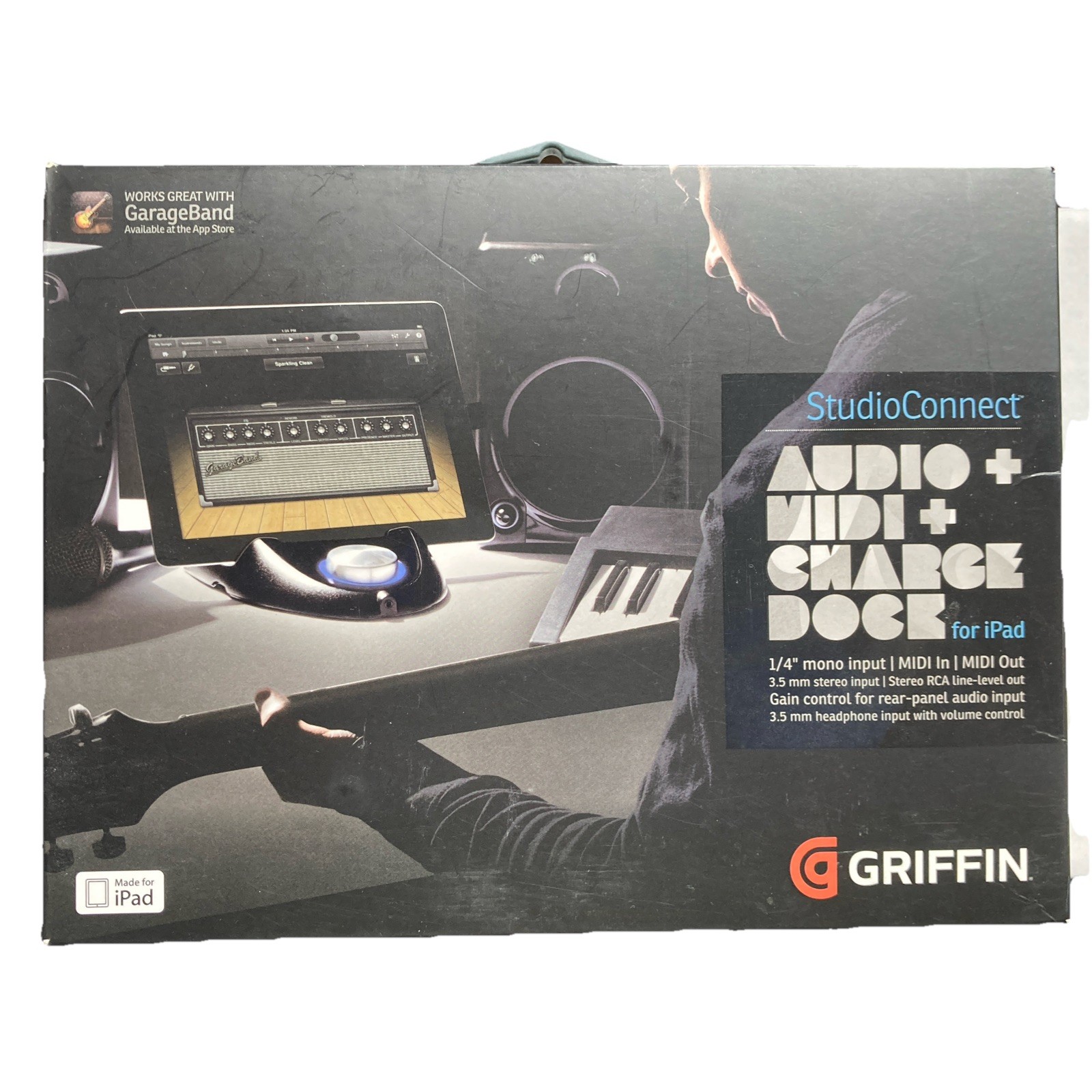 Griffin Studio Connect MIDI Controller Charging Dock for iPad GC35855 EX