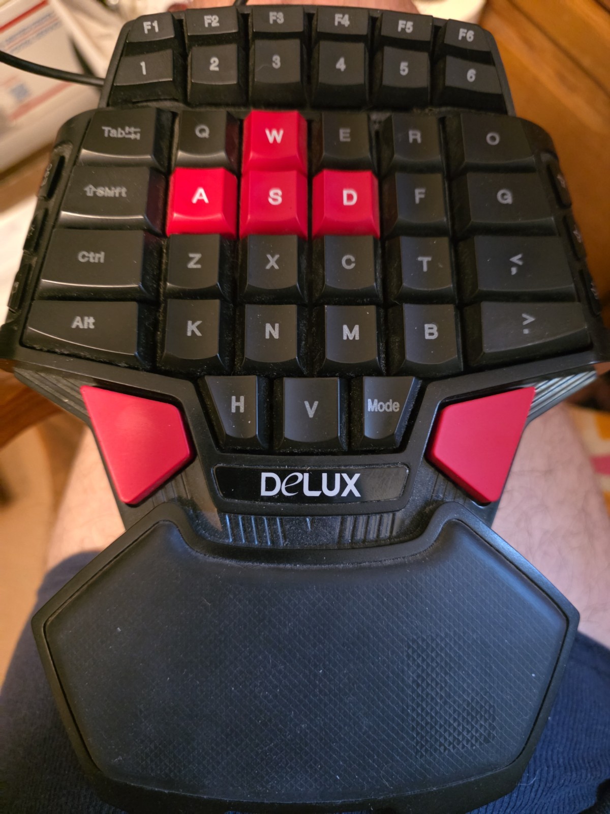 DELUX T9 46 Key Singlehanded HITMAN Wired GAMING Keyboard WASD FPS USB PC Works