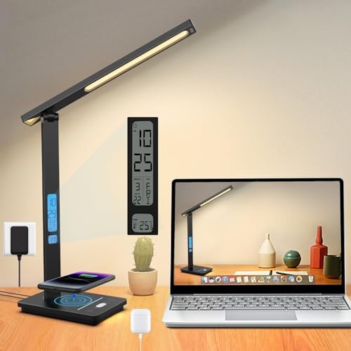 10 in 1 Smart Desk Lamp Led, Desk Light for Colleage Drom Room Office, Black