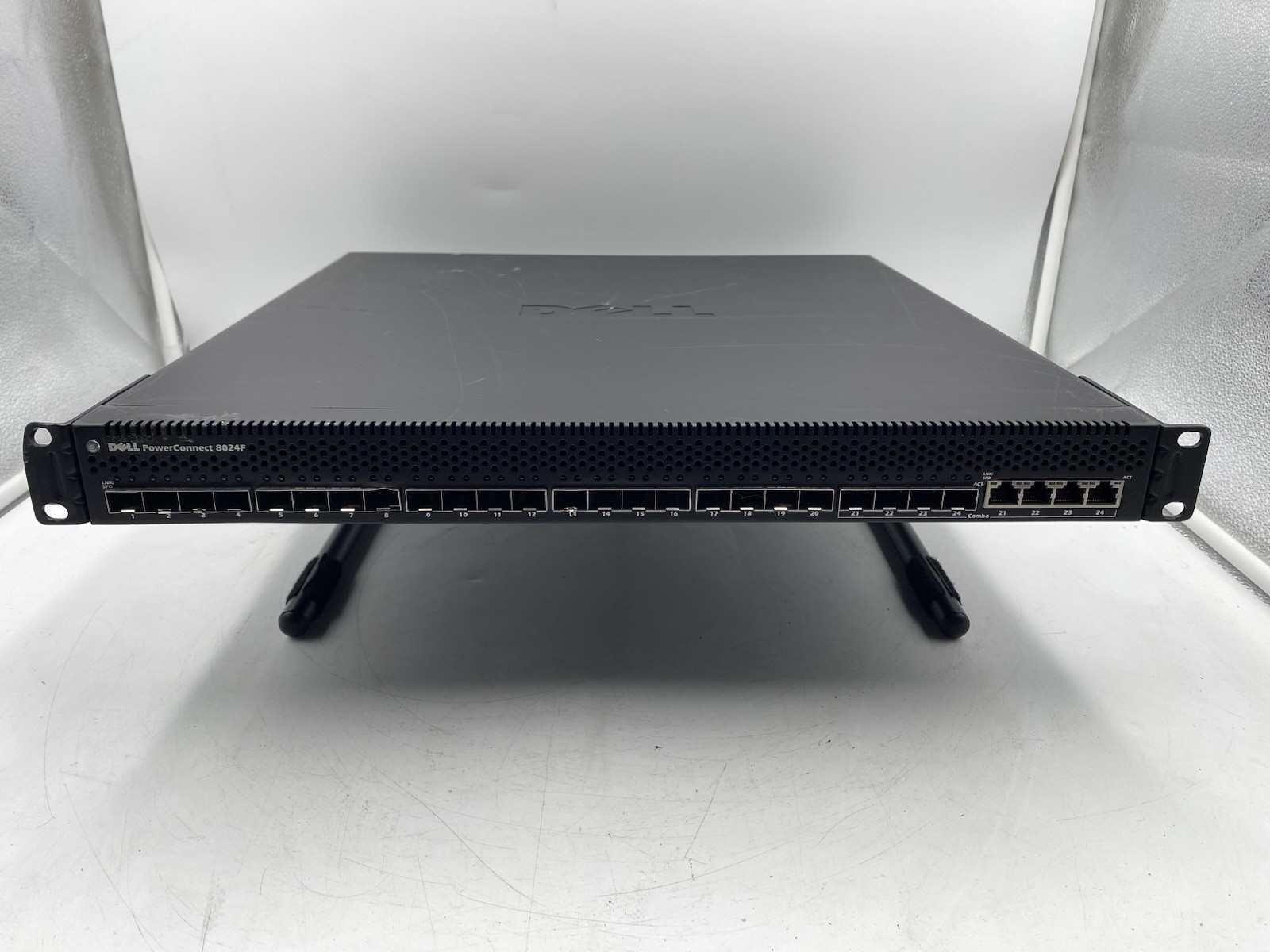 Dell 8024F PowerConnect 10GB SFP+ 4-Pt 10GB Fiber Network Switch 2x PSU | No Fan