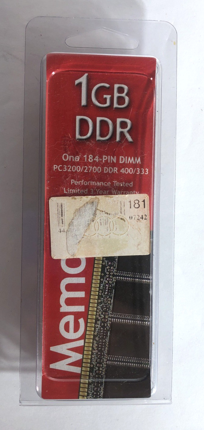 Nanya 1GB (2x512MB) DDR1 SDRAM PC-3200 DDR-400 184-Pin DIMM MT8VDDT