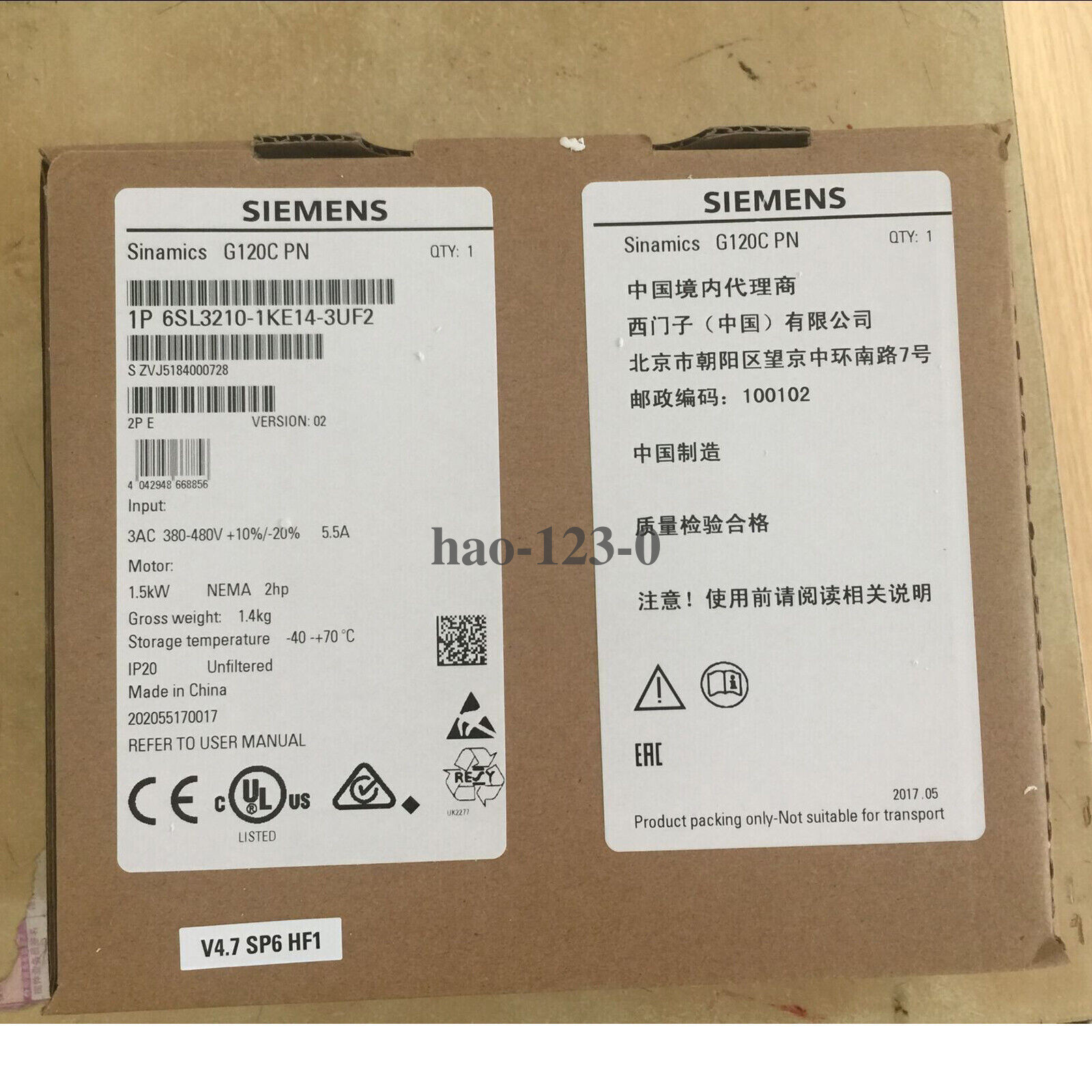 6SL3210-1KE14-3UF2 Siemens(UPS/FedEx)Fast delivery NEW