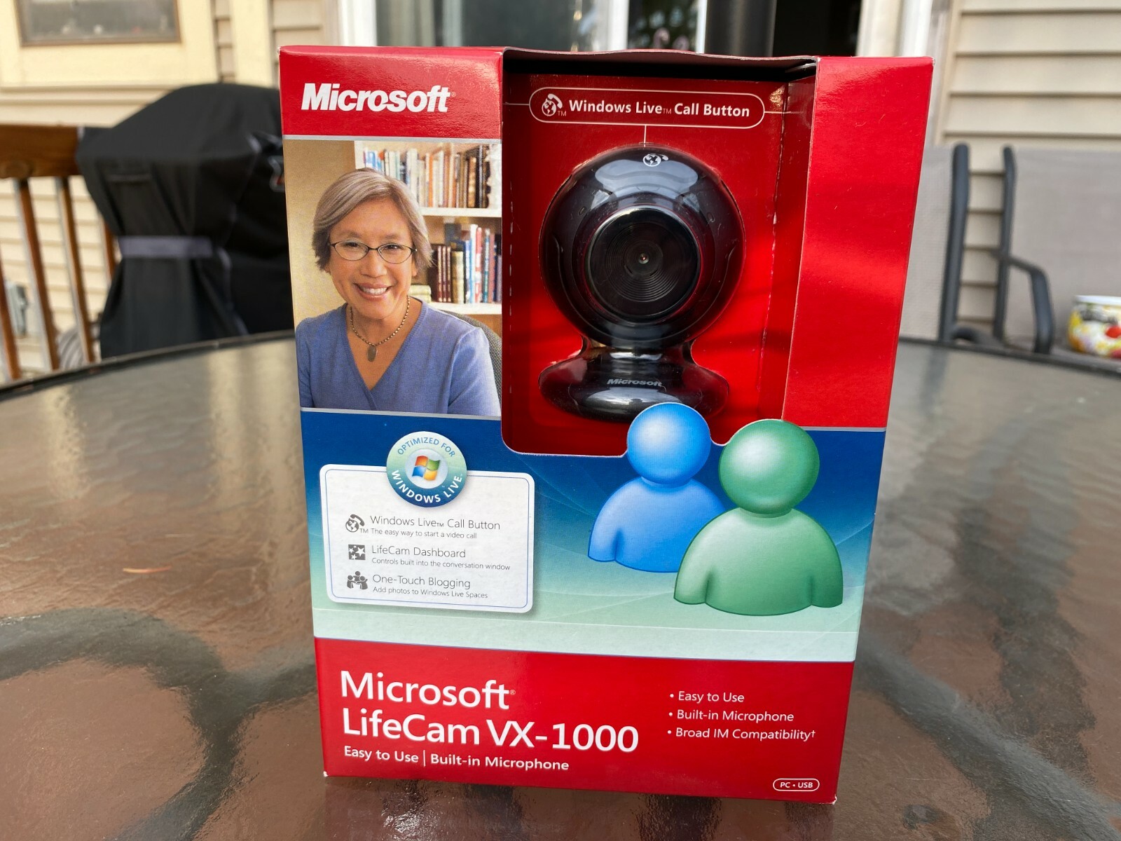 Webcam Microsoft LifeCam VX-1000 USB With Built-In Microphone IM Compatibility