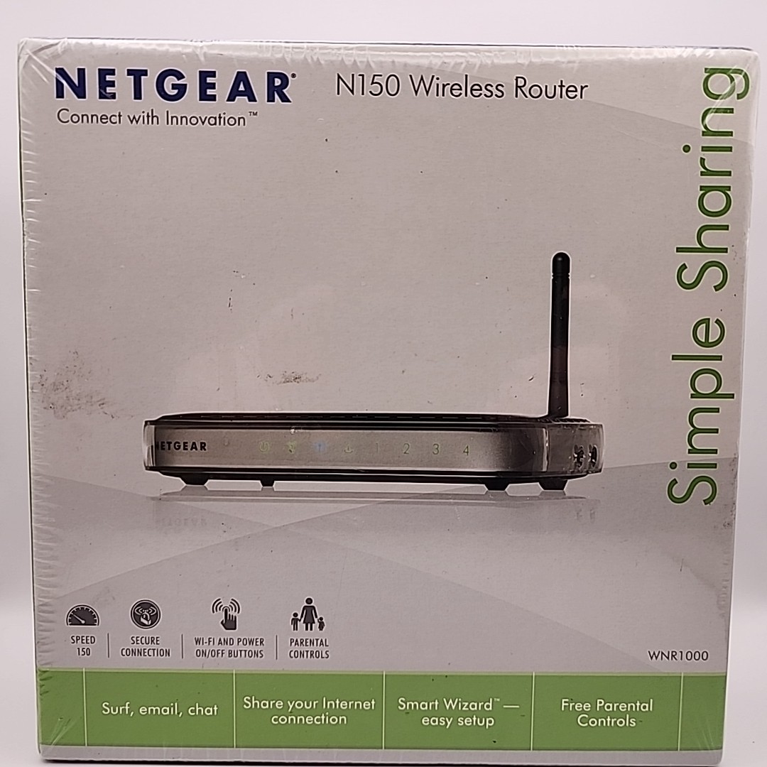 Netgear G54/N150 150 Mbps 4-Port 10/100 Wireless N Router New Sealed
