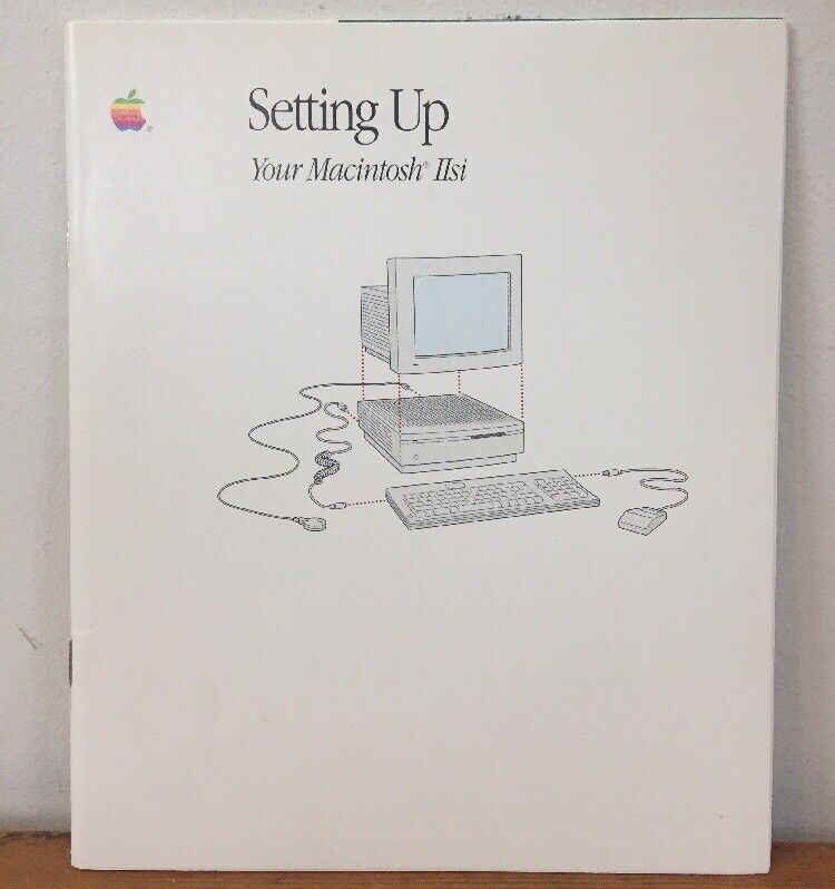 Vtg 1990 Apple Computer Mac Macintosh IIsi 2si Set Up User Guide Manual In Color
