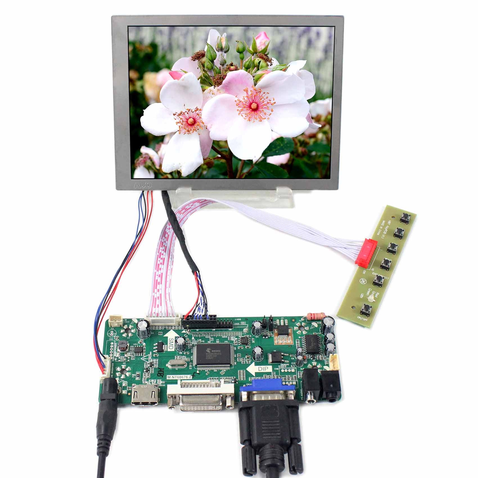 HD DVI VGA LCD Controller Board With 6.5 in G065VN01 V2 640X480 LCD Screen