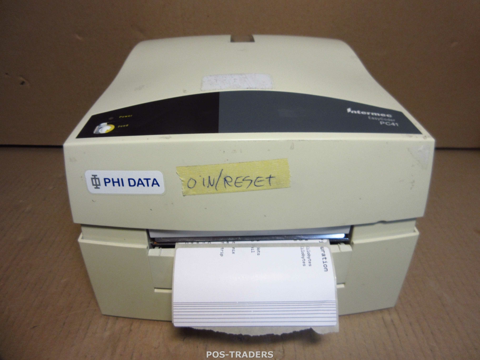 Intermec EasyCoder PC41 PARALLEL Thermal Label Printer DAMAGED FEED BUTTON