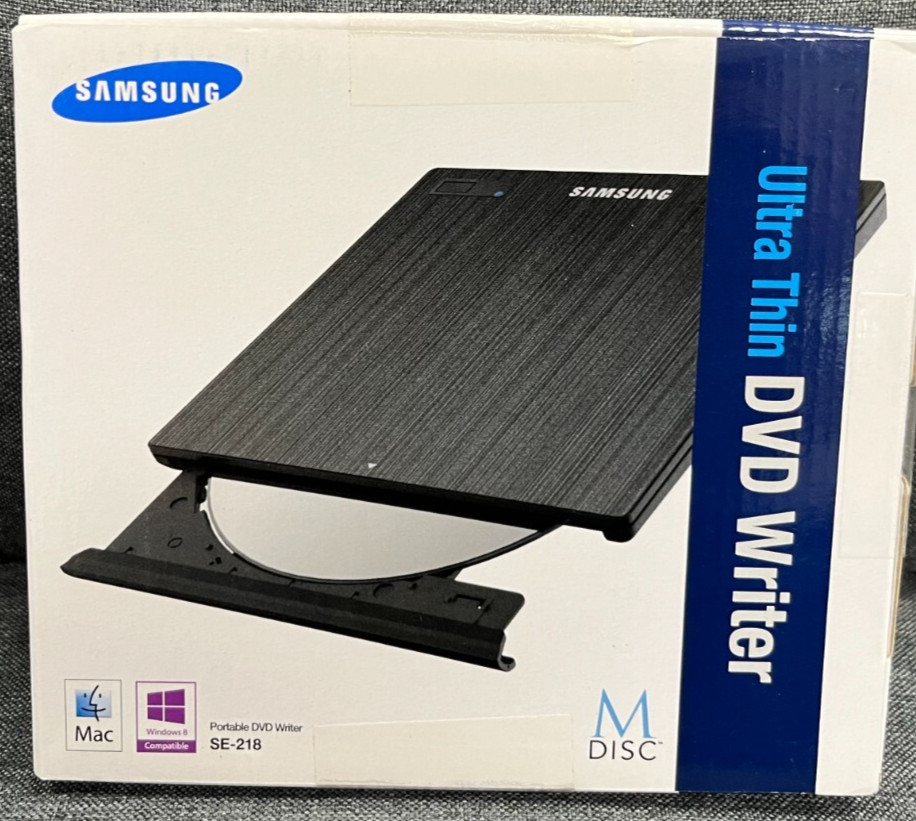 Samsung Ultra-Thin External Portable DVD Writer #SE-218Gn/RSBD Brand-New