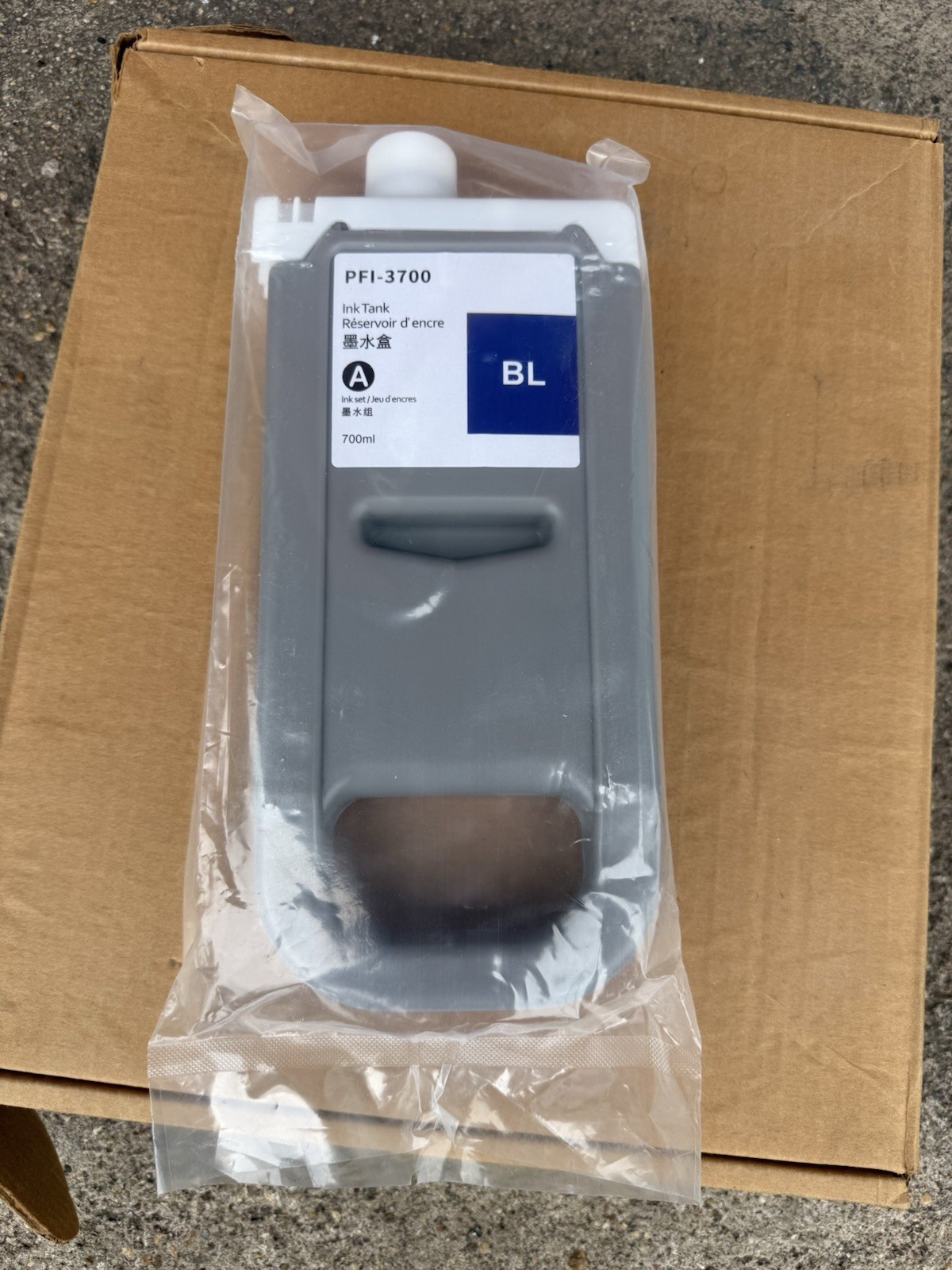 PFI-3700 BL Photo Blue Pigment Ink Tank 700ml Replacement for Canon PFI-3700...