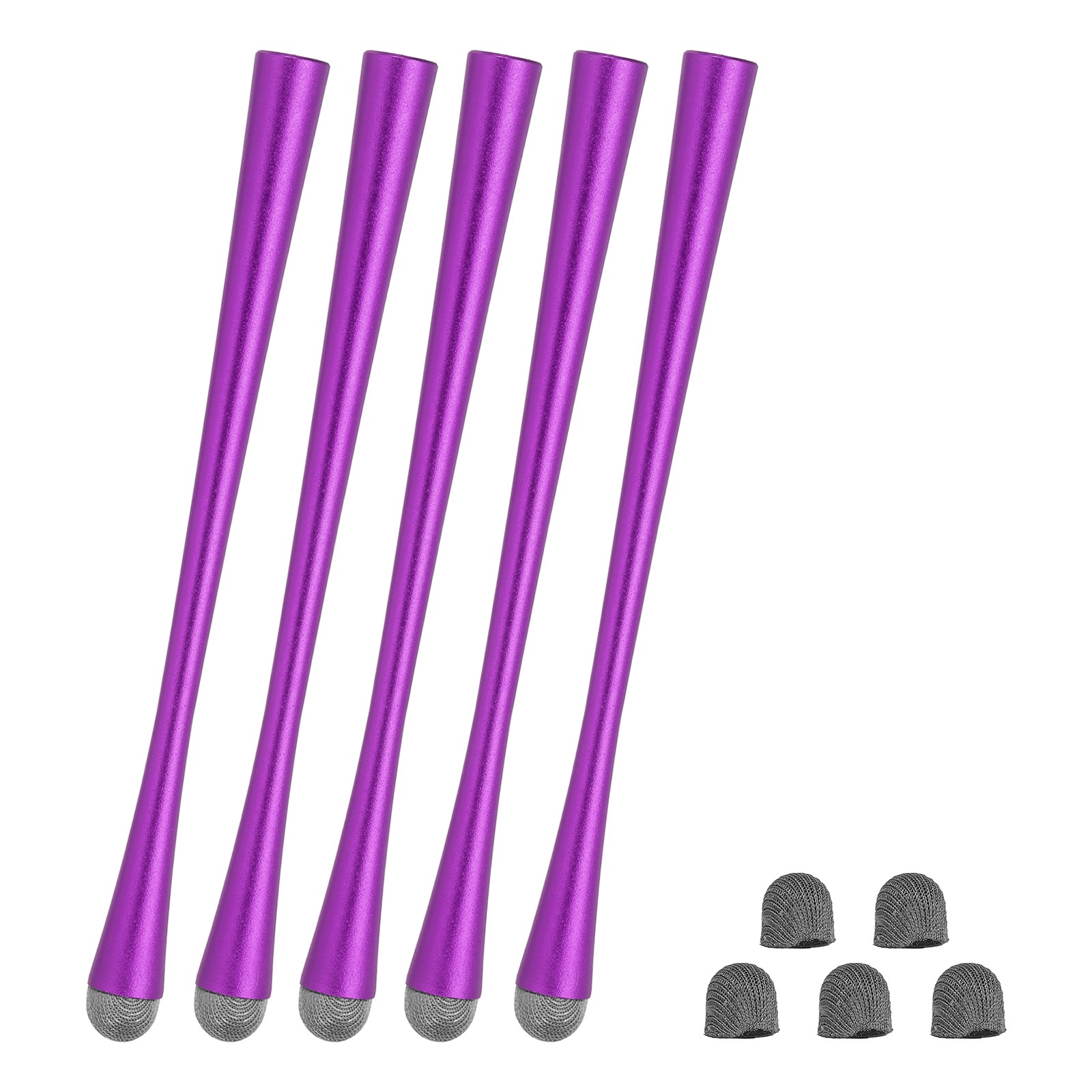 5 Pcs Slim Waist Stylus Pens, Universal Capacitive Stylus, Purple