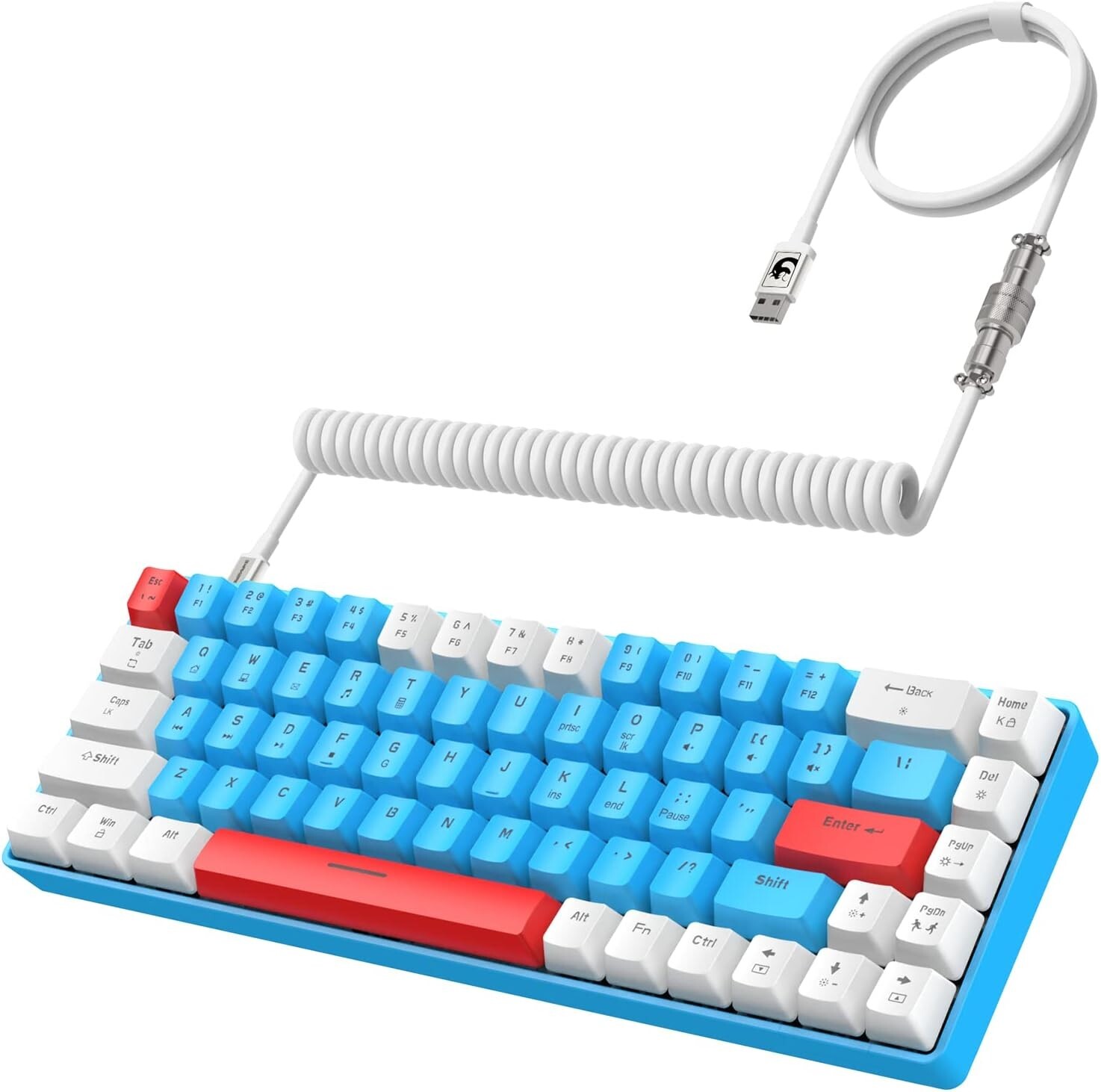 ZIYOU LANG T8 Mechanical Keyboard and Coiled USB C Cable with RGB LED Backlit