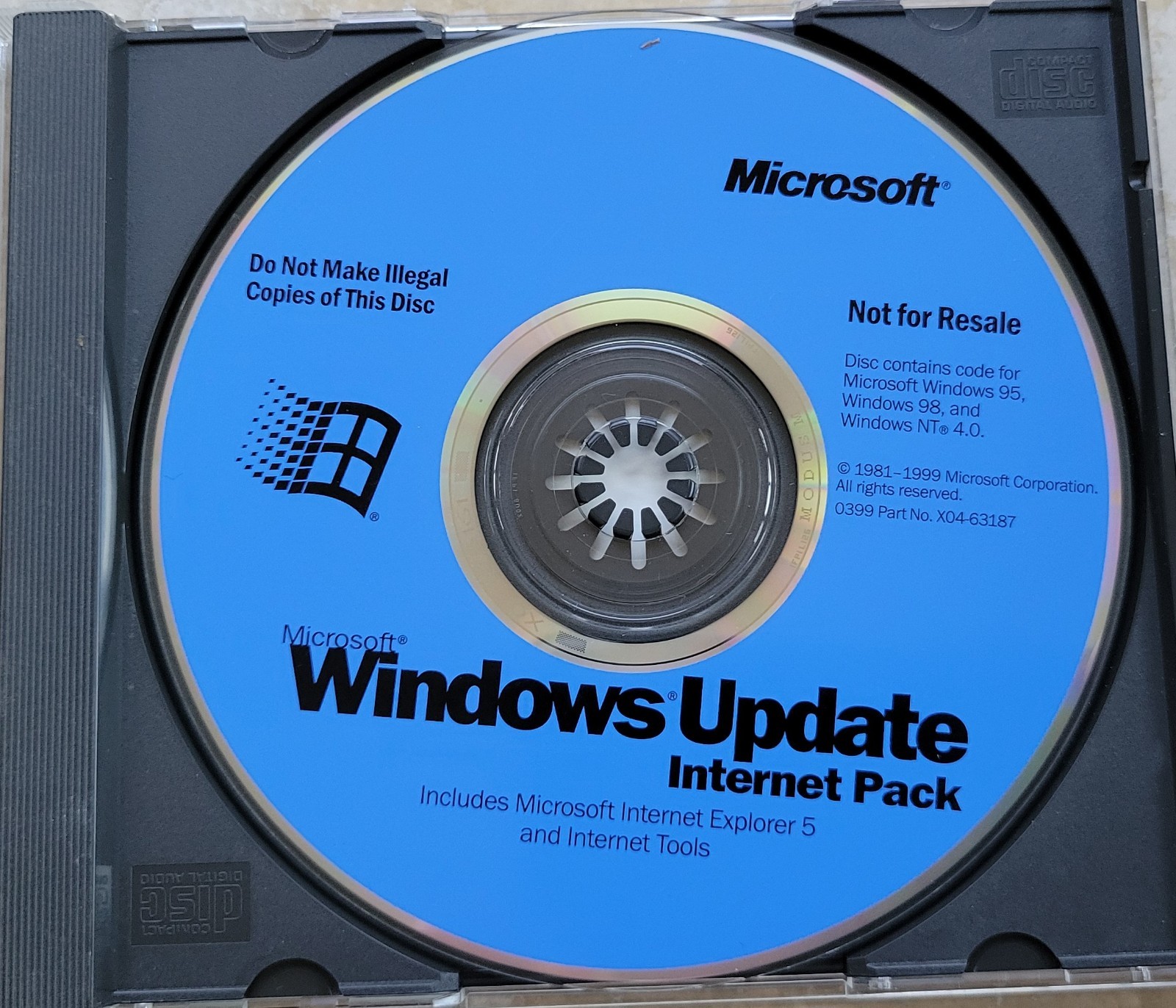Vintage - Microsoft Windows Update Internet Pack, 1999