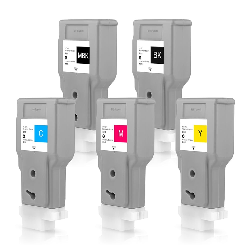 PFI-320 Pigment Ink Cartridges 300ML 5Pack for Canon PFI-320 Compatible with ...