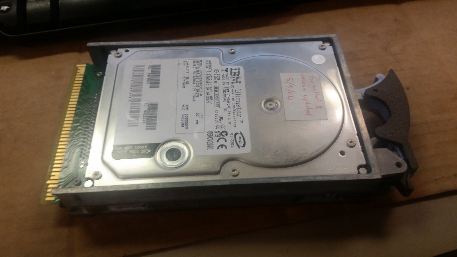 IBM RS/6000 Server 36GB 10K 26K5190 SCSI Hard Drive HDD with Tray