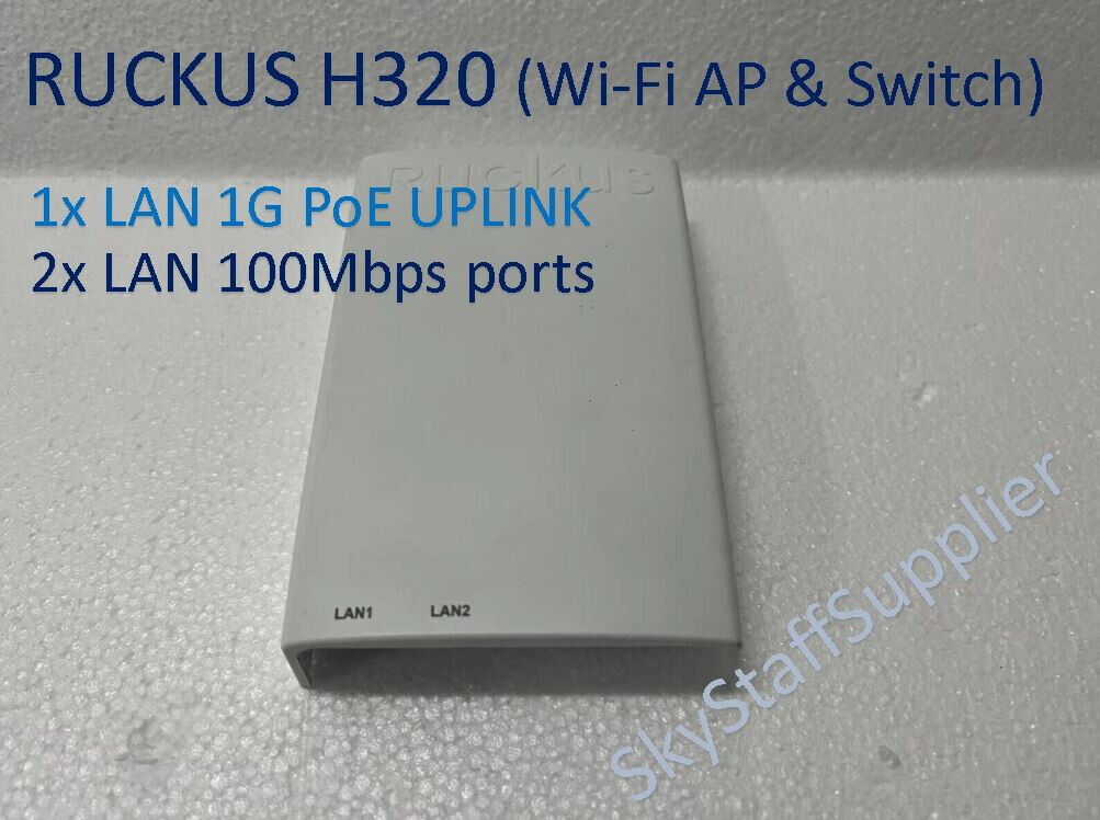 Wi-Fi Access Point Ruckus PoE Dual Band with 2x 100Mbs LAN Switch ports- INDOOR