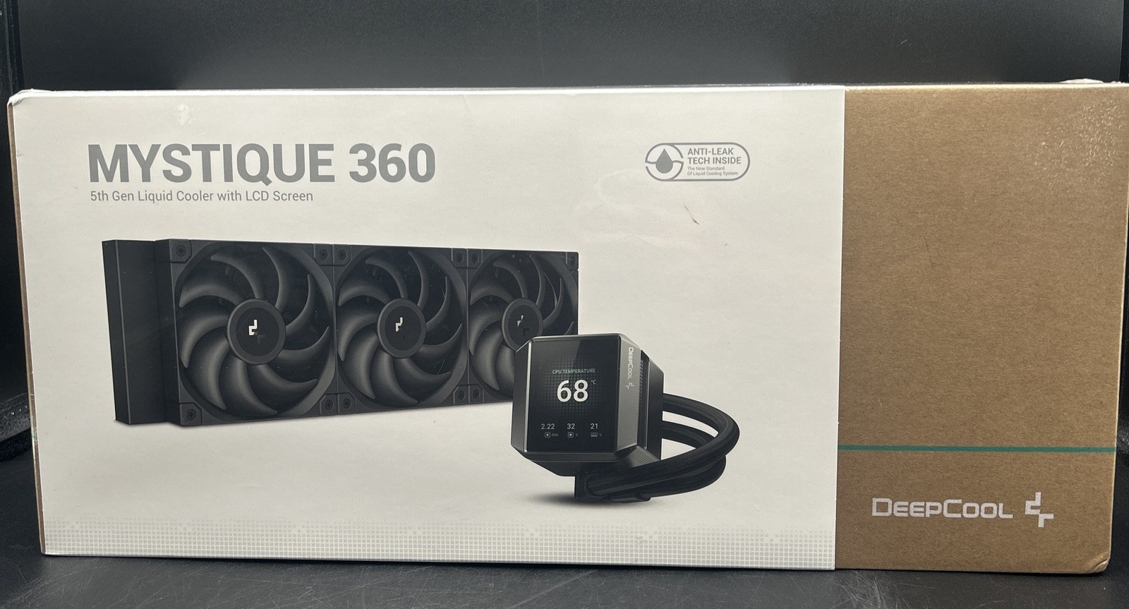 DeepCool Mystique 360 AIO Liquid CPU Cooler ARGB LCD Screen, Intel AMD, Sealed