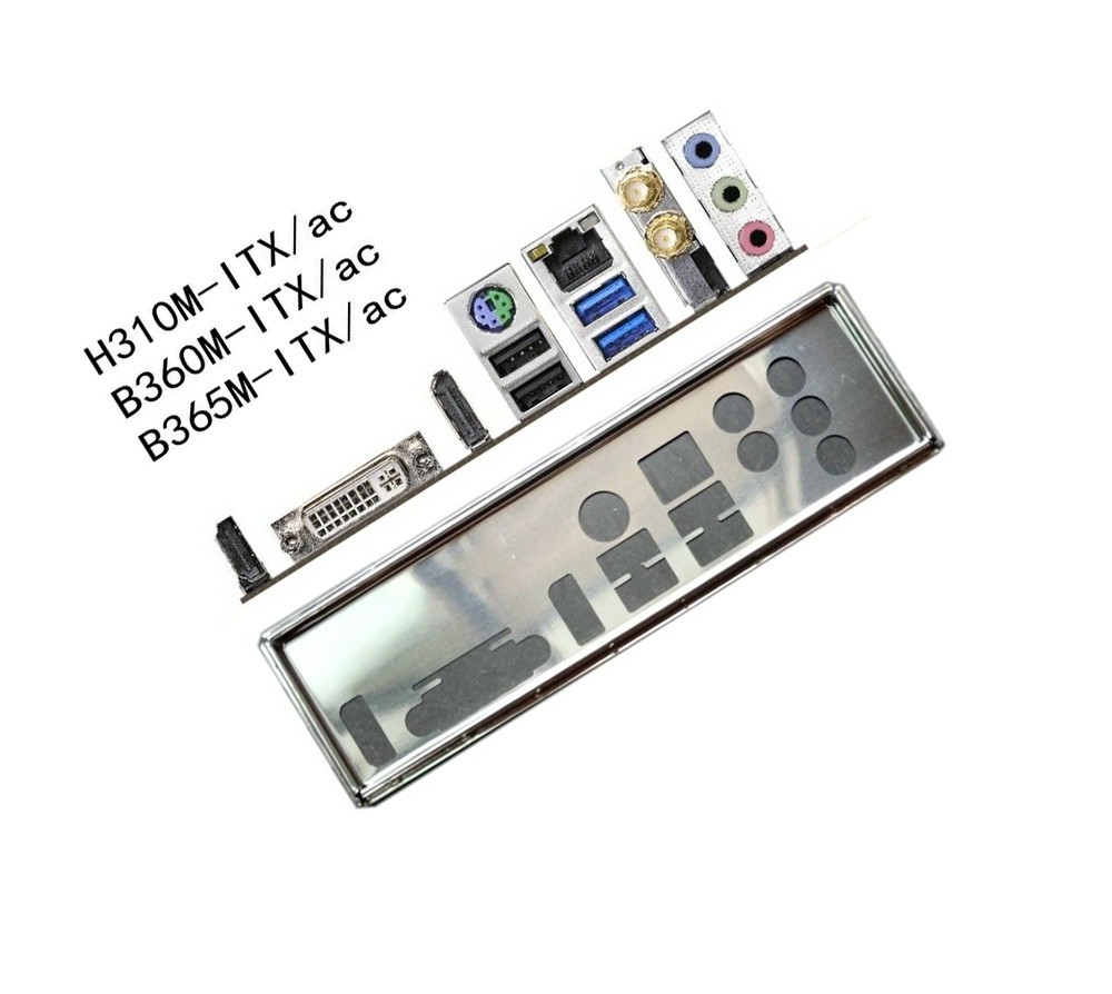 I/O Shield Backplate For ASRock H310M-ITX/ac B360M-ITX/ac B365M-ITX/ac IO