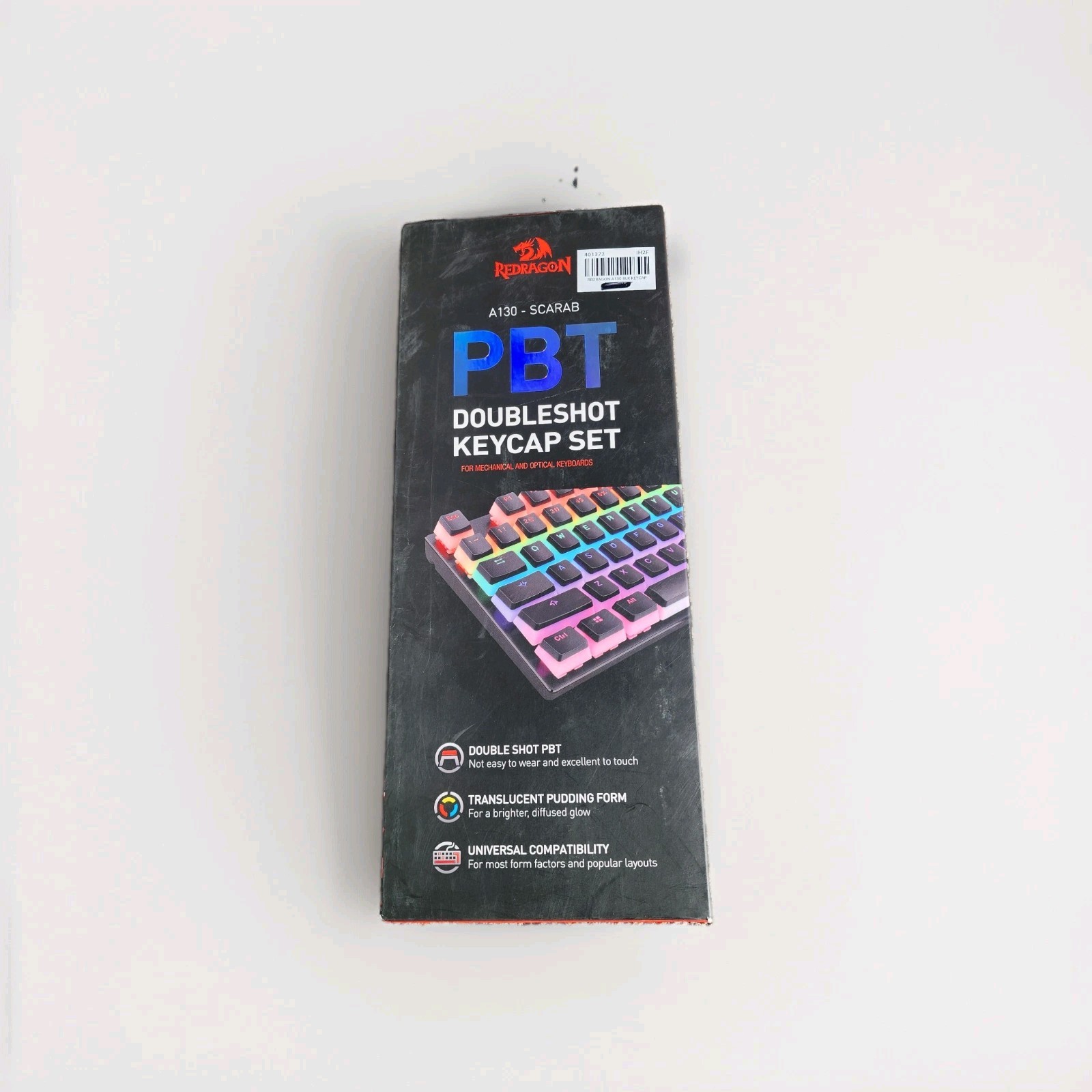 Redragon A130 -SCARAB PBT Doubleshot Pudding Keycap Set - Black Incomplete 