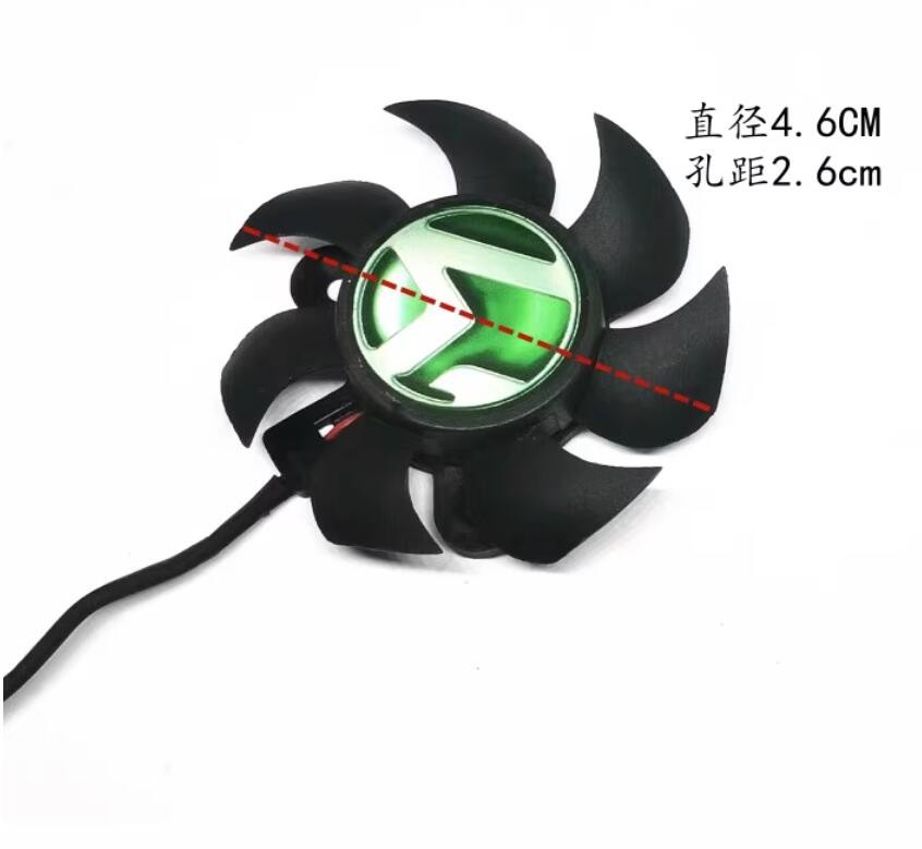 Diameter 4.6CM Hole Pitch 2.6CM Graphics Card Silent Fan For GT730 4HDMI HD5450