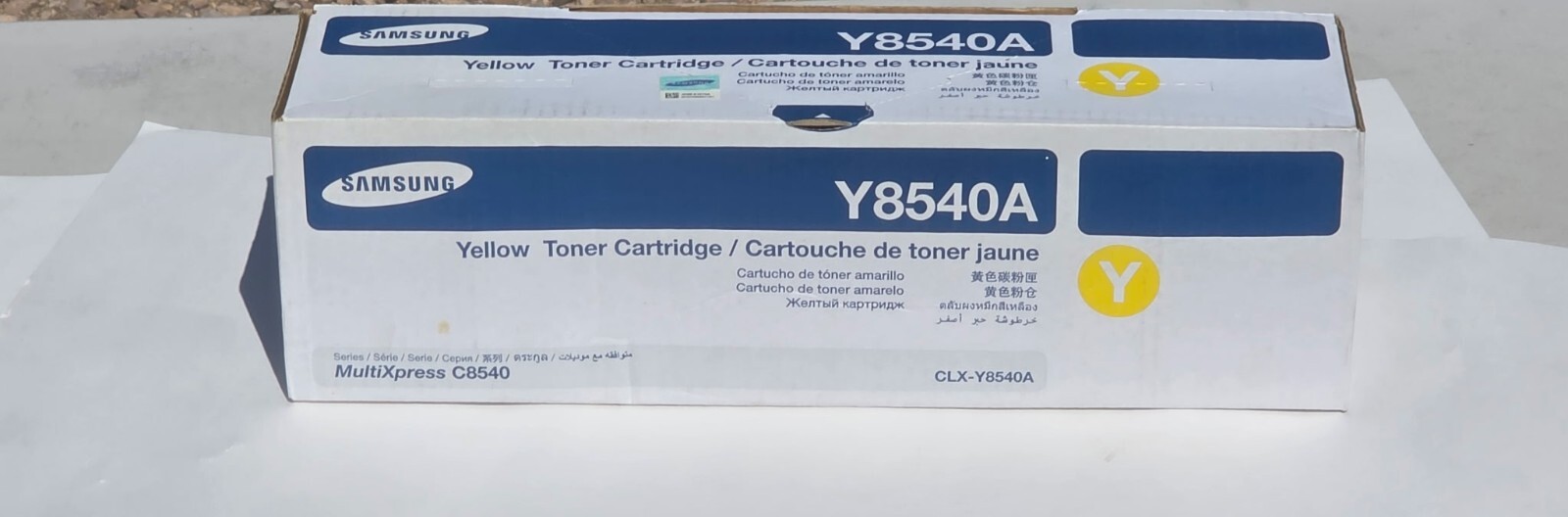 Genuine Samsung CLXY8540A CLX-Y8540A Yellow Toner Cartridge Y8540 NEW NIB