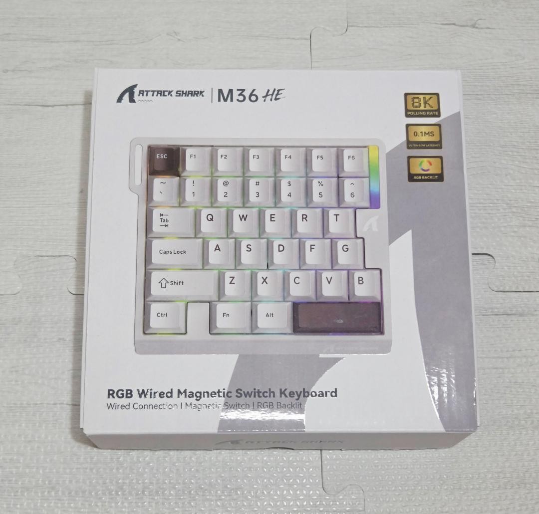 ATTACK SHARK M36 HE Wired Gaming Keyboard Magnetic Switch RGB 8K Polling