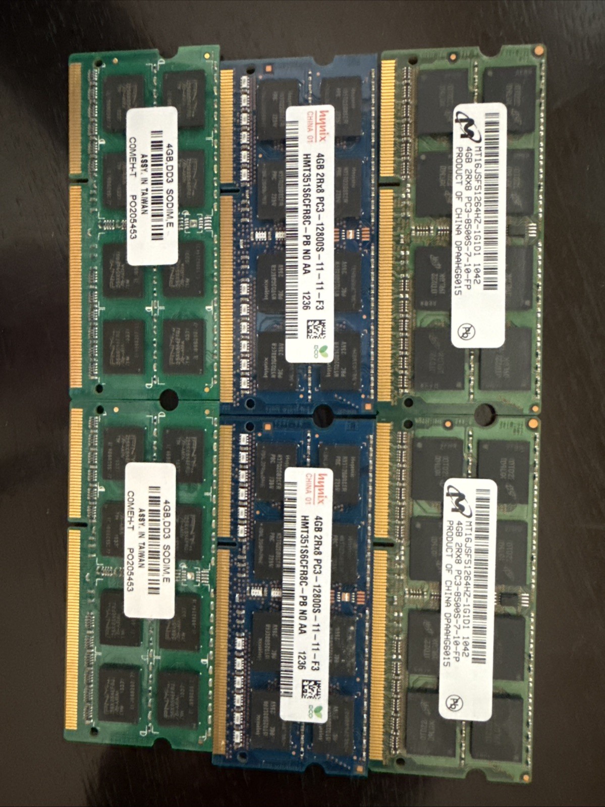 6 Pcs - 4GB SODIMM DDR3 RAM