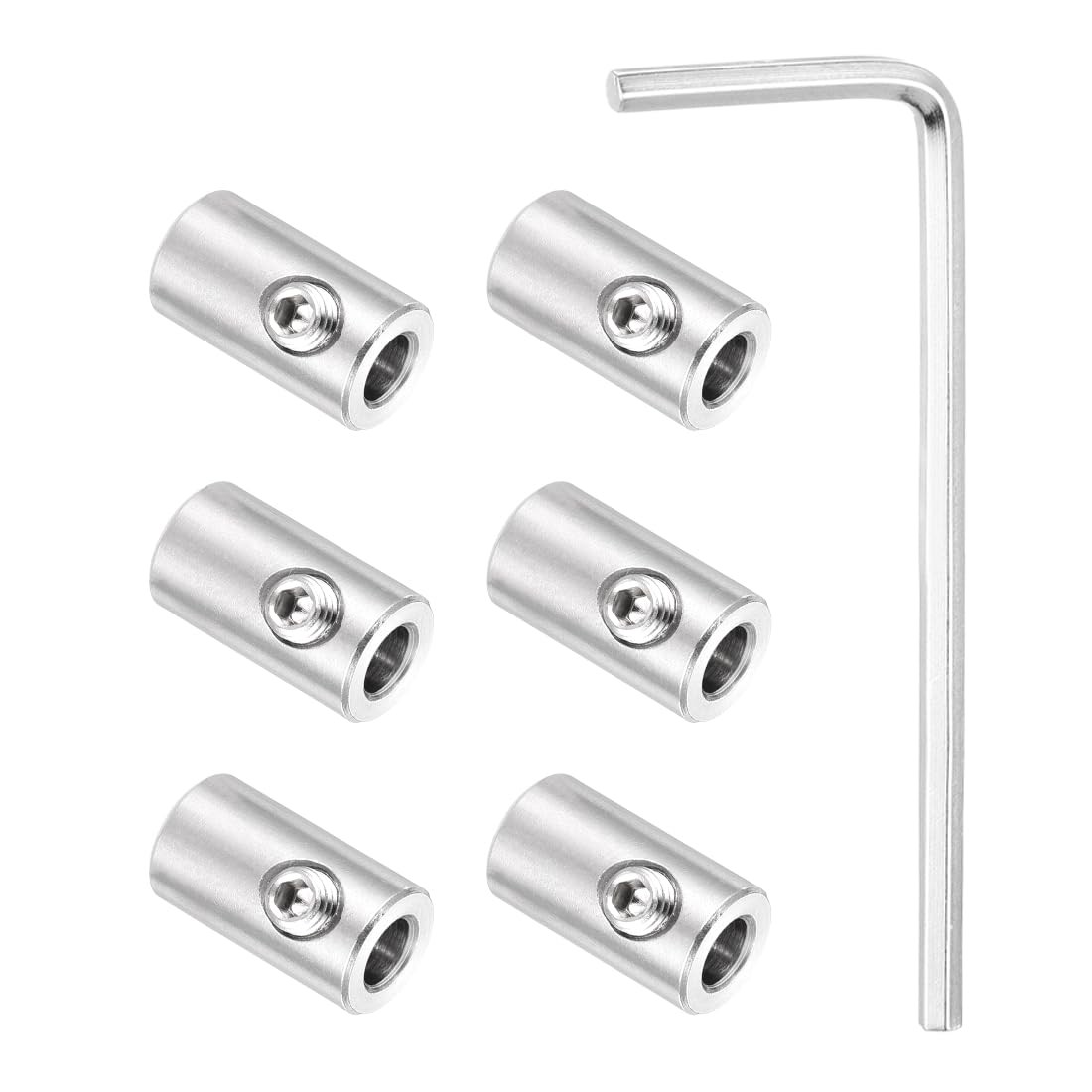 PATIKIL 6 Pcs Wire Rope Clips Set, 4mm 304 Stainless Steel M5 Double Holes Lo...